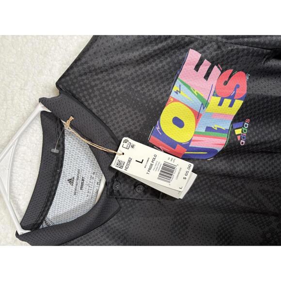 Adidas Polo Love Unites Pride Freelift Mens Large HD3362 - Picture 2 of 4